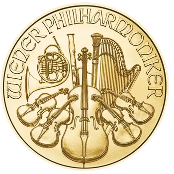 Münze Österreich Zlatá investiční mince Wiener Philharmoniker 1/25 Oz | 1,24 g