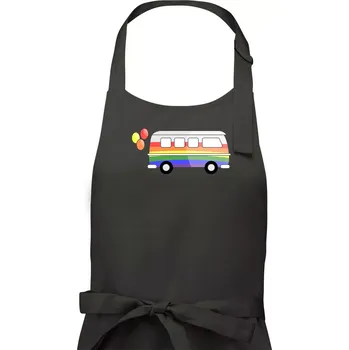 Kuchyňská zástěra LGBT busík - Pánská zástěra na vaření - Univerzální velikost ( Dřevěné uhlí )