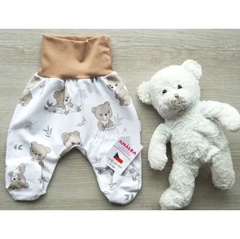 AMÁLKA Elastické polodupačky teplákovina, Medvídek Velikost: 80