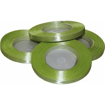 Stuha Atlasová stuha 06 mm tmavě zelená - 36 ,balení 4 ks aliga