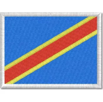 Nášivka Pelisport Konžská vlajka 6 x 4,5 cm