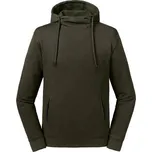 Olive Unisex Sweatshirt Pure Organic High Collar Hooded Sweat