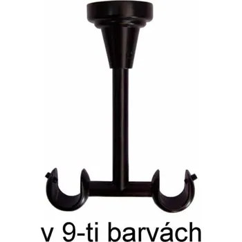 Garnýž URBÁNEK Garnýže - držák pr.16 mm stropní duo - Stříbrná matná