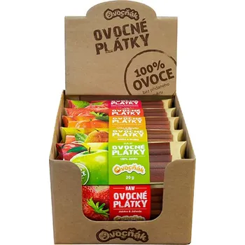 Sušené ovoce Ovocňák ovocné plátky MIX karton 20x20g