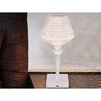 Lampička Stolní LED lampa Gixi 26 cm, imitace křišťálů