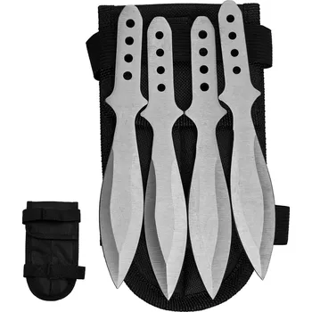 Bojový nůž Direct China Trade s.r.o. Malé vrhací nože "HEAVY OSA" - 4 ks stříbrné