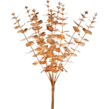 umělá květina Umělá květina Vánoční eukalyptus 35 cm, zlatý