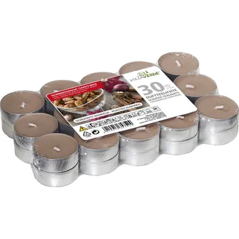 Svíčka Sada čajových svíček vůně pražené mandle, 30 ks