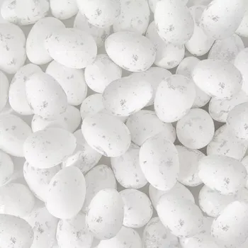 Velikonoční dekorace Velikonoční dekorace mini vajíčka bílá 50 ks