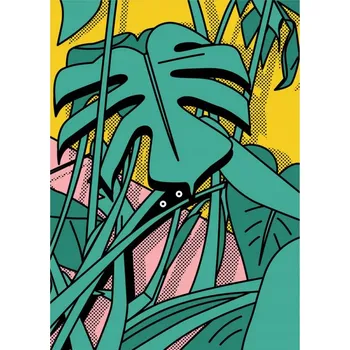 Obraz MALOVÁNÍ PODLE ČÍSEL S RÁMEM Obrazy k vymalování - Rostlinky 40x50 cm