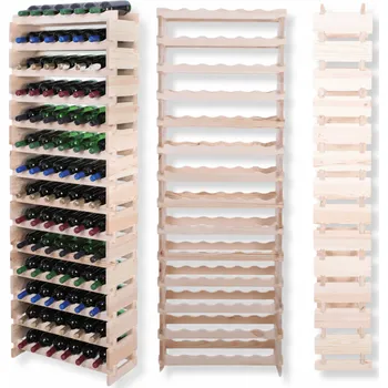 Stojan na víno Stojan na lahve modulární regál na víno 14x6 lahví POLSKÝ EKO BEZ NÁŘADÍ