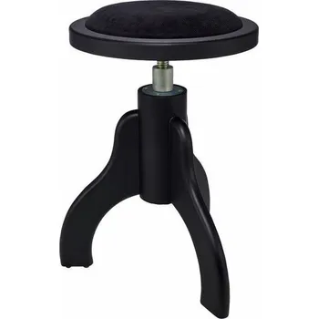 Klávesový nástroj HS Klavírní stolička s kulatým sedákem - matná černá