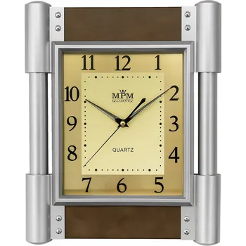 Hodiny TICHÉ OBDÉLNÍKOVÉ KLASICKÉ ELEGANTNÍ NÁSTĚNNÉ HODINY MPM WO135.E 31x38 cm