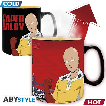 Hrnek One-Punch Man - Saitama & Garou (měnící se)