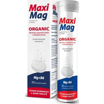 MaxiMag Organic Mg + B6, 20 tbl.