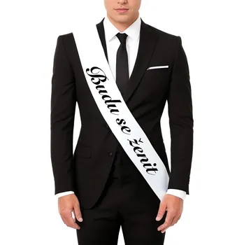 Party dekorace Šerpa Budu se ženit Černá