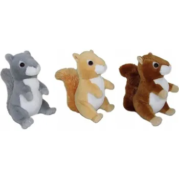 plyšák Plyšová Hračka Veverka 3 barvy - 16 cm