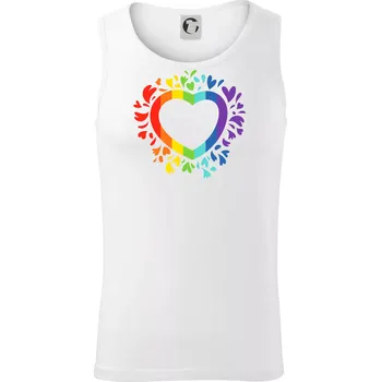 Pánské termoprádlo Srdce pride květiny - Tílko pánské Core - M ( Bílá )