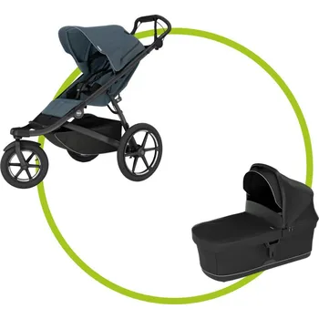 Kočárek Akční set Thule Urban Glide 3 Dark Slate s magnetickou sponou + hluboká korba