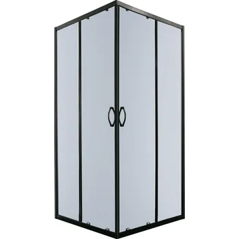 Novoterm Čtvercový sprchový kout NV-Tiara 80x80 černá/grafit - bez vaničky