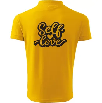 Pánská košile Self love - Polokošile pánská Pique Polo 203 - 5XL ( Žlutá )