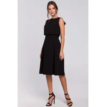 Dámské šaty Makover koktejlové šaty klasického střihu midi velikosti XL