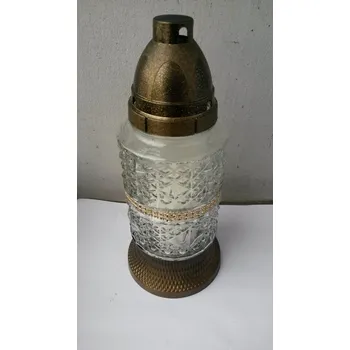 Svíčka Hřbitovní Svíčka Klasická 25 cm Stříbrná DP767 Hřbitovní Svíčka s náplní