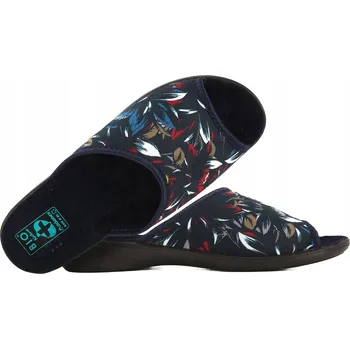 Dámské pantofle ADANEX 29862 TEXTILNÍ DOMÁCÍ DÁMSKÉ SANDÁLE PANTOFLE PANTOFLE BIO PU Námořnická Modrá 38