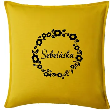 Polštář Sebeláska - Polštář 50x50 - 50x50 - Pouze potah ( Žlutá )