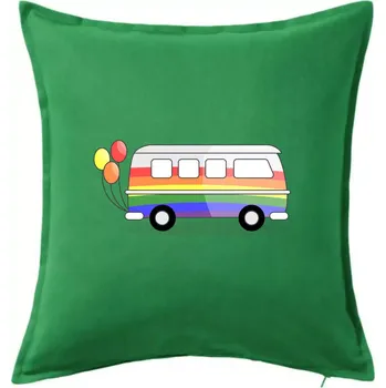 Polštář LGBT busík - Polštář 50x50 - 50x50 - Pouze potah ( Středně zelená )