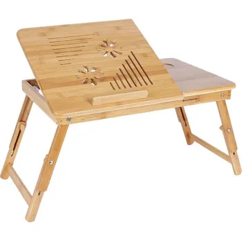 Konferenční stolek Polohovatelný stolek na počítač do postele LAT hnědá