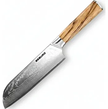 Kuchyňský nůž Santoku nůž Seburo HOKORI Damascus, 17,5 cm