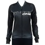 Crussis - Dámský cyklistický dres CRUSSIS - ONE, dlouhý rukáv, černá/bílá, vel. M