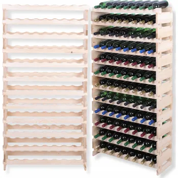 Stojan na víno Stojan na víno modulární regál na lahve 12x8 lahví VELKÝ, MONTÁŽ BEZ NÁŘADÍ