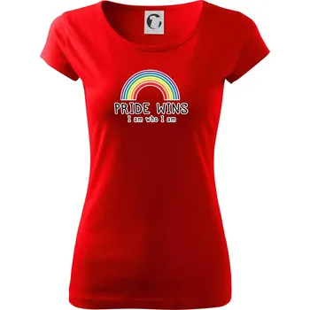 Dámské tričko Pride wins i am who i am - Dámské triko Pure - M ( Červená )