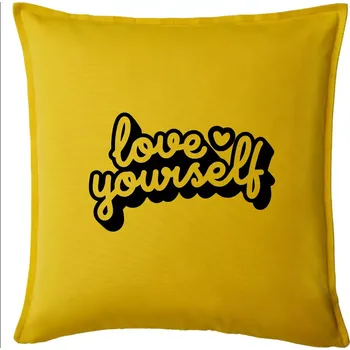 Polštář Love Yourself - Polštář 50x50 - 50x50 - Pouze potah ( Žlutá )