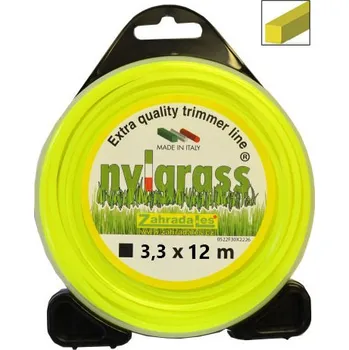 Struna do sekačky Struna sekací Nylgrass 3,3 mm čtvercová