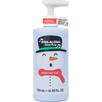 Mýdlo Vánoční tekuté mýdlo na ruce se sněhulákem – vůně smrku & melodie Jingle Bells, 500 ml