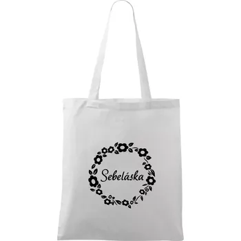 Sebeláska - Taška bavlněná - 42 x 38 cm ( Bílá )