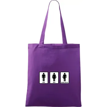 Muži, ženy, nevím to určitě (Hana-creative) - Taška bavlněná - 42 x 38 cm ( Fialová )