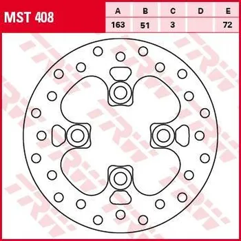 Brzdový kotouč TRW MST408 brzdový kotouč KAWASAKI KFX 450/700 2006-2013
