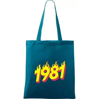 Narozeniny v ohni 1981 - Taška bavlněná - 42 x 38 cm ( Petrolejová )