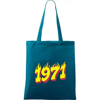 Narozeniny v ohni 1971 - Taška bavlněná - 42 x 38 cm ( Petrolejová )