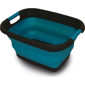 Koš na prádlo CAMP4 Silikonový skládací koš - petrolejový