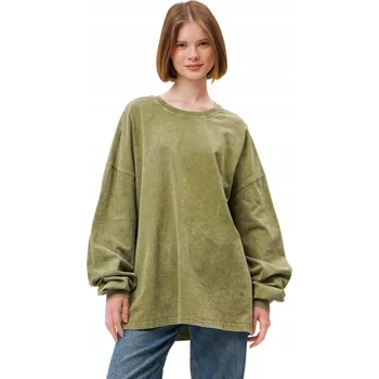 Dámské tričko Dámské tričko s dlouhým rukávem Bavlna 100% Oversize Vintage Wash Velikost 50/52