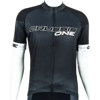 Motocyklové brýle Crussis - Cyklistický dres CRUSSIS - ONE, krátký rukáv, černá/bílá, vel. M