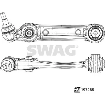Zavěšení kol Příčné rameno - řídící páka zavěšení kol SWAG 33 11 2537
