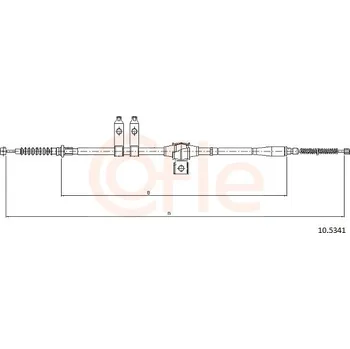 Brzdový systém Lanko ruční brzdy COFLE 10.5341