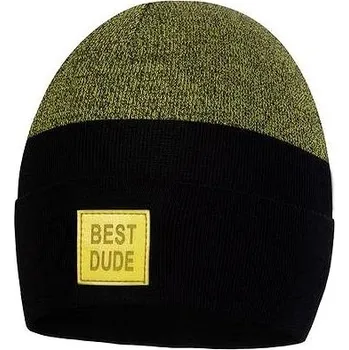 Kojenecké oblečení Broel chlapecká čepice George černá-zelená 47 cm