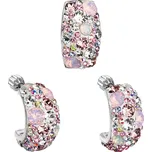 Sada šperků s krystaly Swarovski náušnice a přívěsek růžový